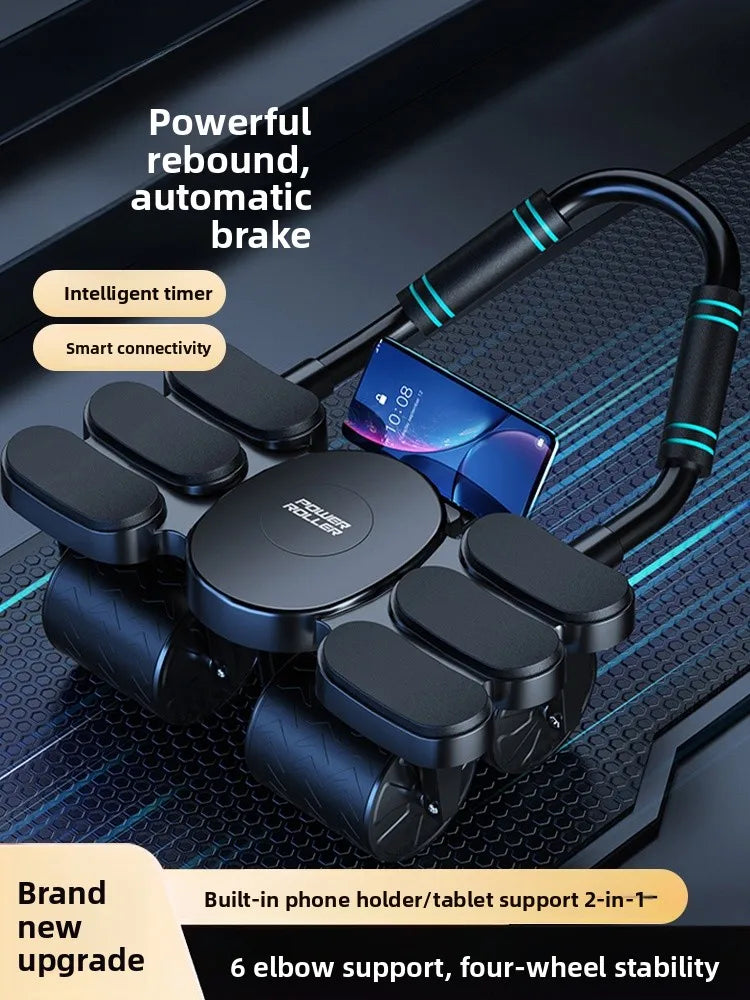 Zorelie.co 6 elbow support fitness device with built-in phone holder and four-wheel stability