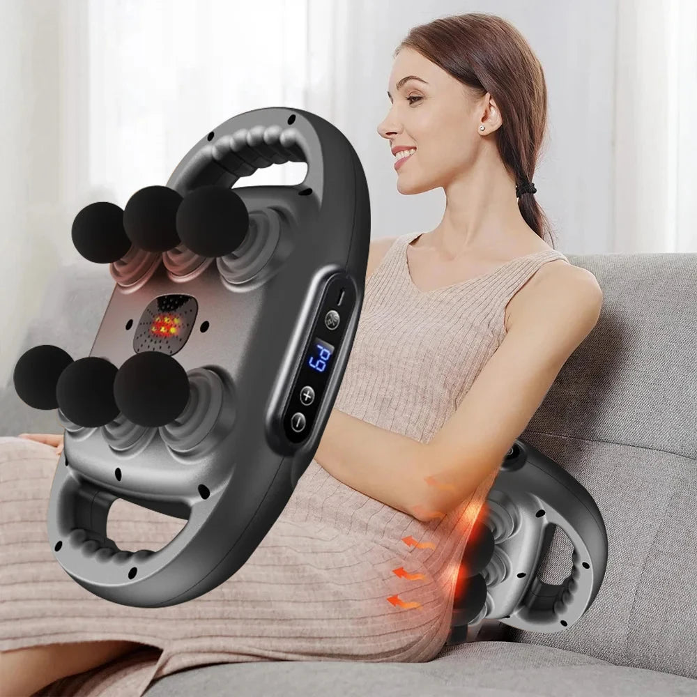 Zorelie.co professional fascia massage gun with multiple heads for deep muscle relaxation and pain relief