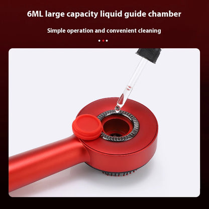 Red scalp massager for hair growth with 6ML large capacity liquid guide chamber and easy cleaning