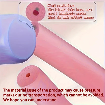 Close-up image highlighting small handmade marks on thigh master leg exerciser material causing pressure marks