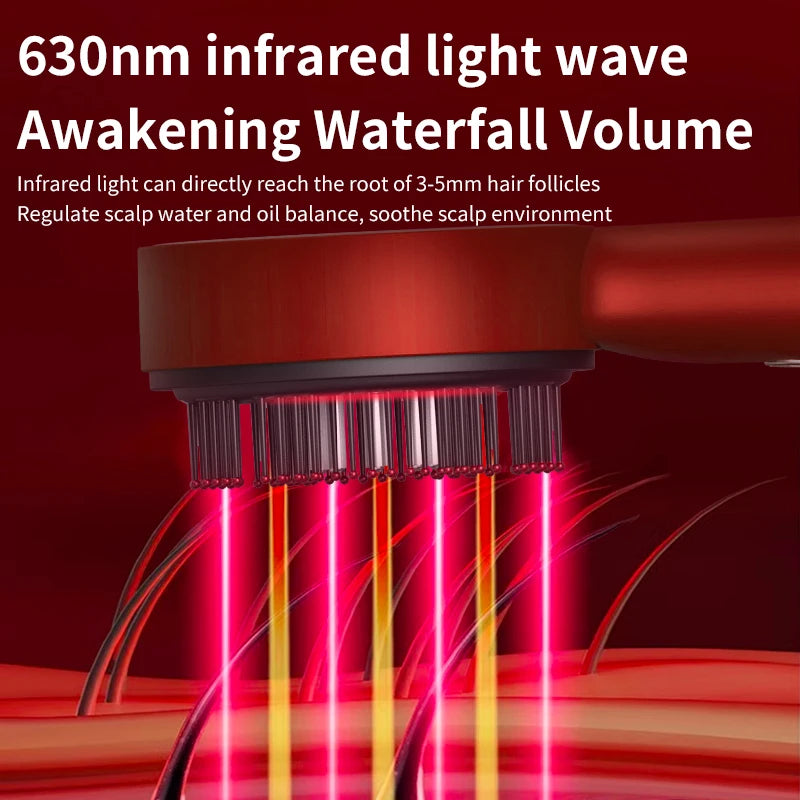Zorelie.co scalp massager for hair growth with 630nm infrared light wave to stimulate hair follicles