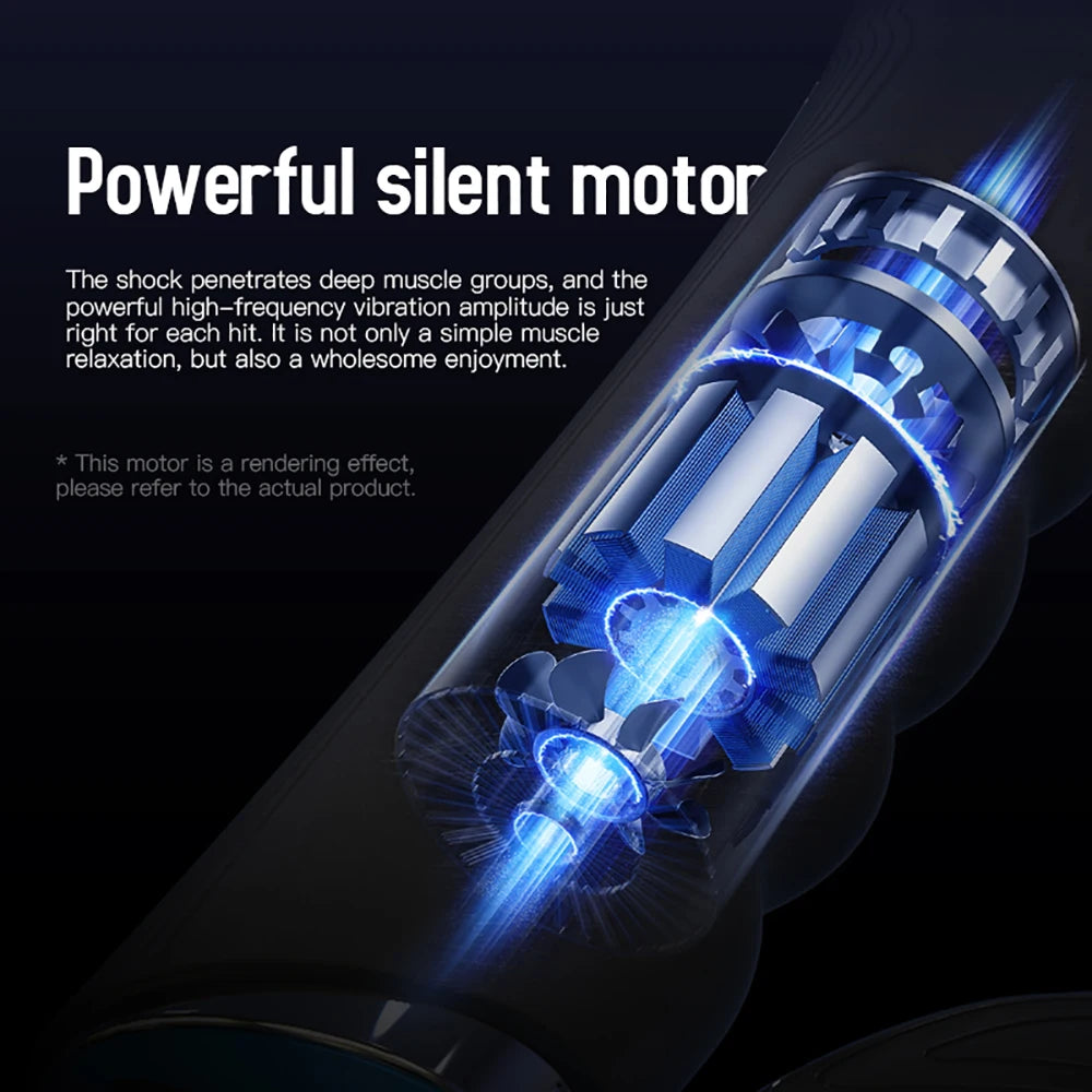 Close-up of the powerful silent motor inside a smart muscle recovery tool by Zorelie.co showing high-frequency vibration technology