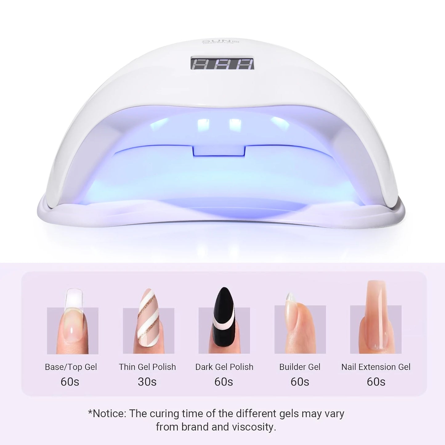 Zorelie.co professional UVLED nail lamp with digital timer curing various gel nail types