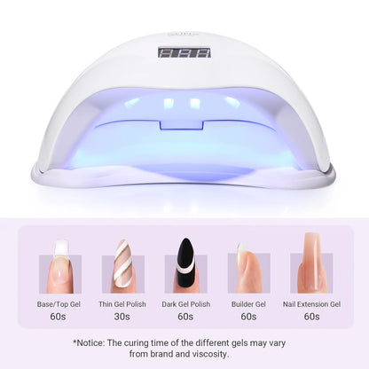 Zorelie.co professional UVLED nail lamp with digital timer curing various gel nail types
