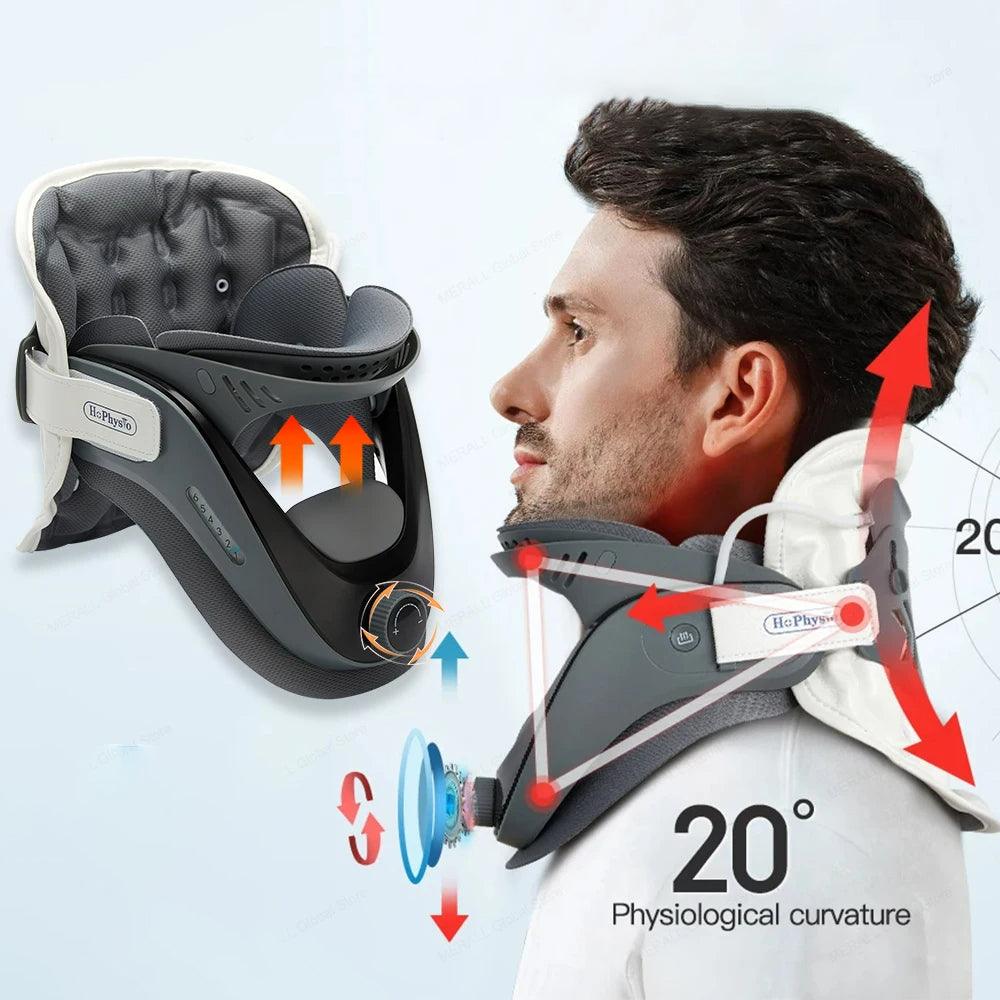 Zorelie neck posture support device showing ergonomic design with adjustable angles and cushioning