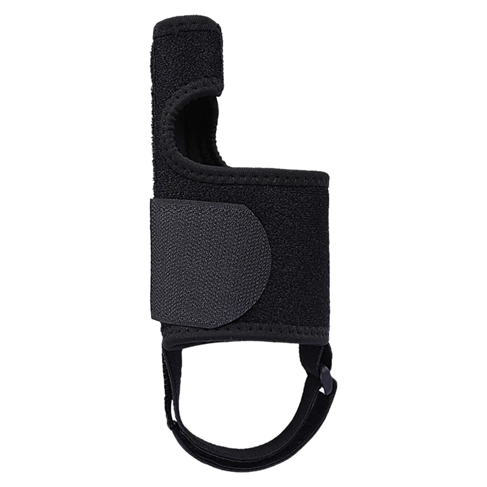 Black adjustable toe corrector for bunion relief with soft padded support from Zorelie.co