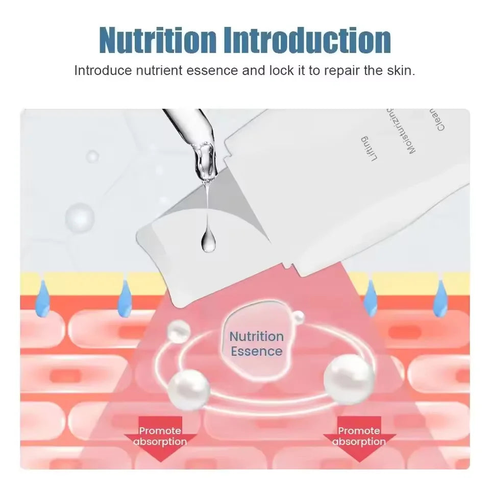 Ultrasonic skin scrubber for face promoting nutrition essence absorption and skin repair