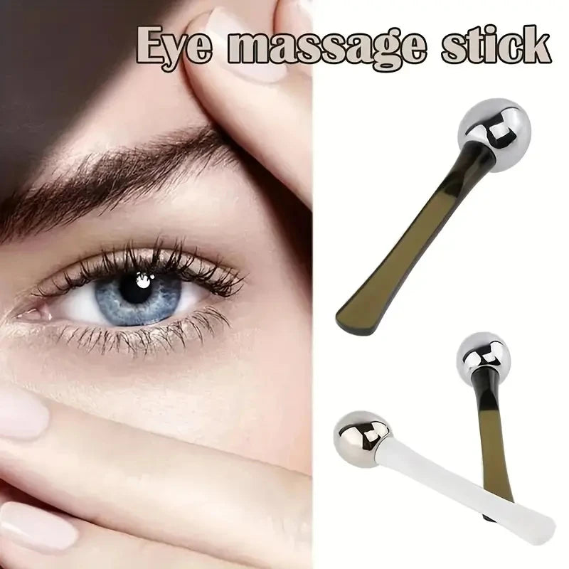 Zorelie.co under eye roller massage stick with metal ball for soothing eye massage and reducing puffiness
