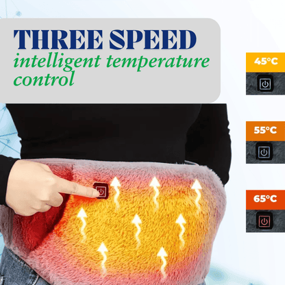 Zorelie menstrual heating pad for cramps with three speed intelligent temperature control up to 65 degrees Celsius