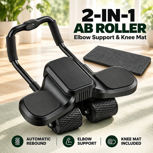 Zorelie 2-in-1 Ab Roller with elbow supports and included knee mat