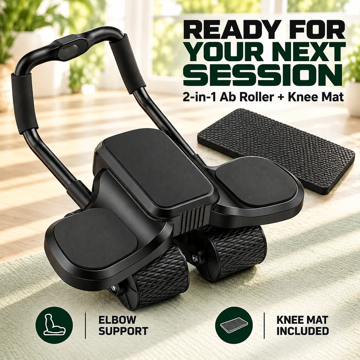 Zorelie 2-in-1 Ab Roller and included knee mat