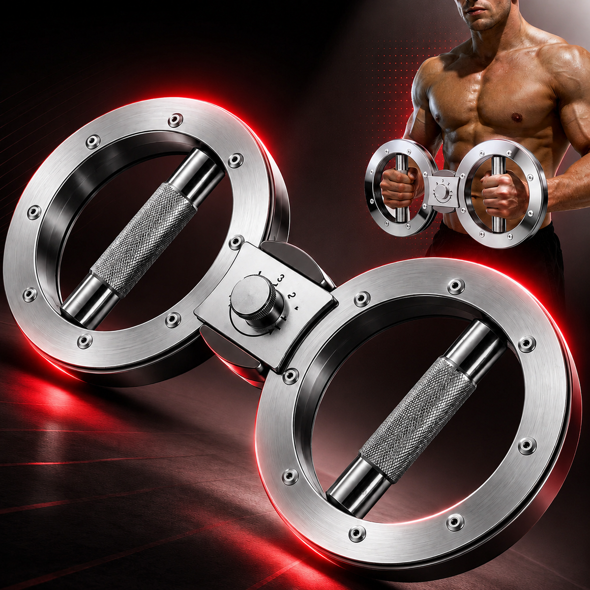 Zorelie – Silver rotational forearm and grip strength trainer