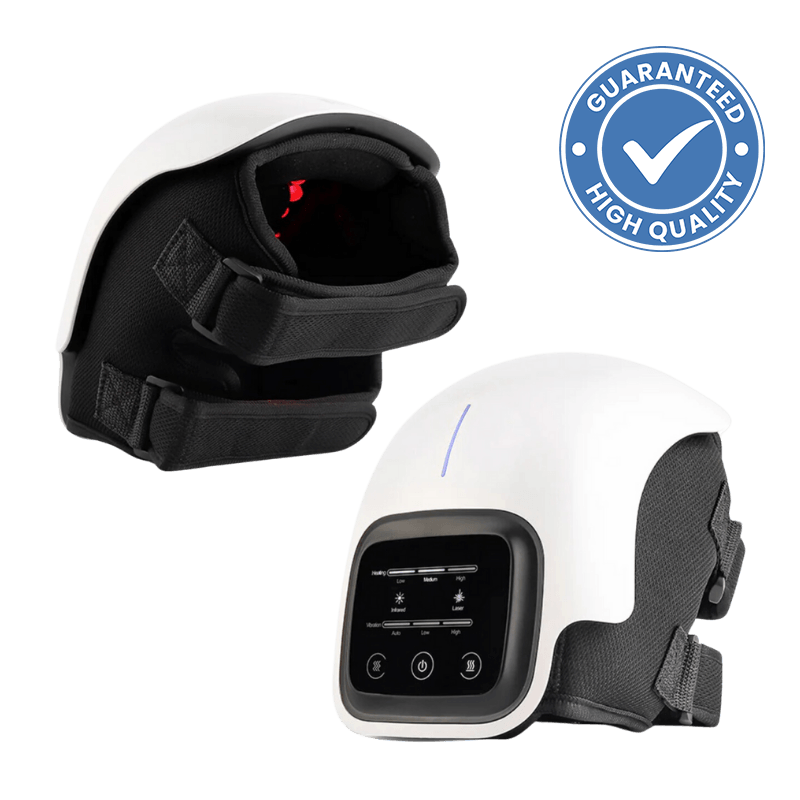 Zorelie knee heat therapy device with adjustable straps and digital control panel for pain relief