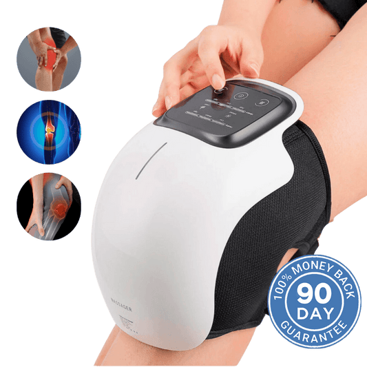 Zorelie knee heat therapy device with digital controls worn on the knee for pain relief and comfort